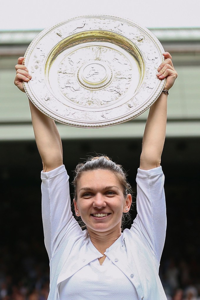 Simona Halep at the 2019 Wimbledon Tennis Championships