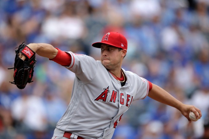 Tyler Skaggs Pitching At Against The Kansas City Royals