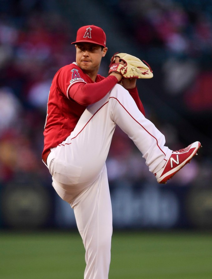 Tyler Skaggs Pitching Against The Texas Rangers