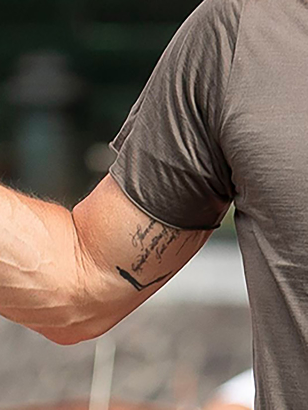 Brad Pitt Debuts New Tattoo On Arm Near Angelina Jolie Matching Ink –  Hollywood Life