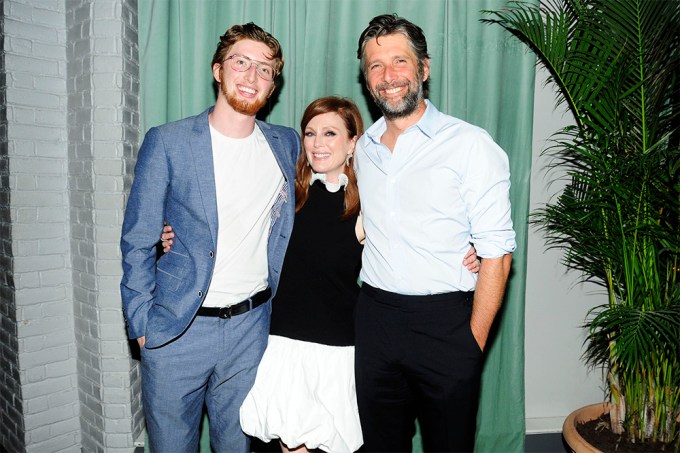 Caleb Freundlich, Julianne Moore, and Bart Freundlich attend the “After The Wedding” after party