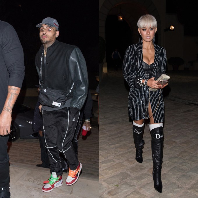 Chris Brown & Agnez Mo walking