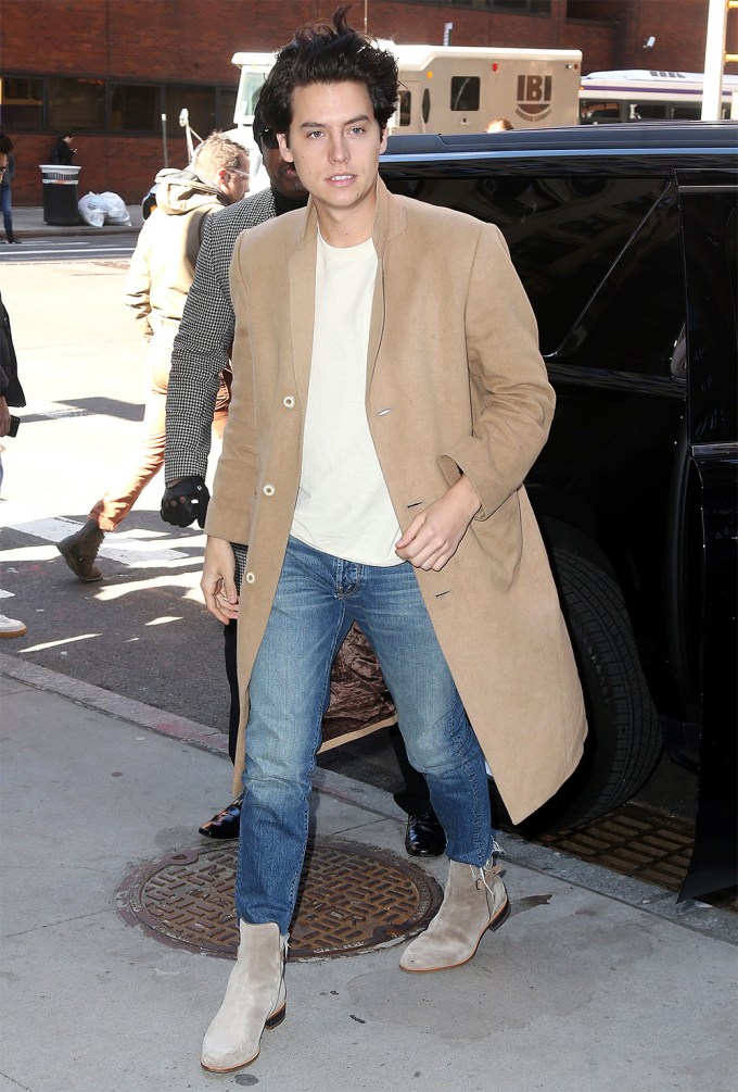 Cole Sprouse Rocks An Oversized Trench Coat