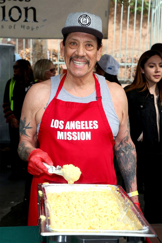 Danny Trejo Serves Food To The Homeless