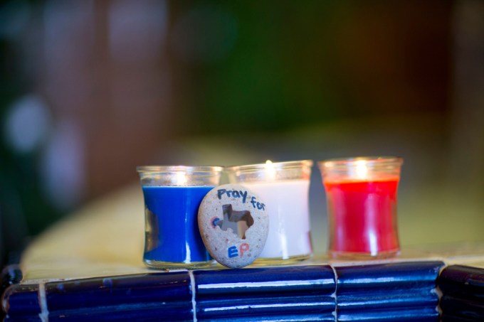 Candles at a vigil