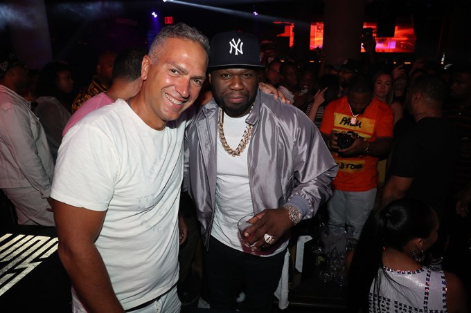 The Lure Group’s CEO Aristotle “Telly” Hatzigeorgiou with 50 Cent