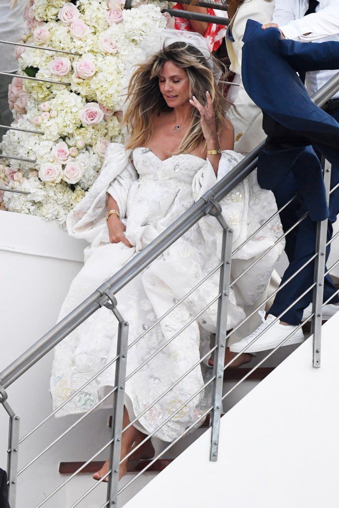 Heidi Klum Rocks Strapless Wedding Gown