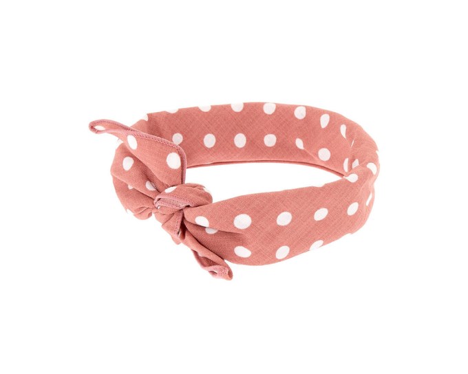 Icing Polka Dot Knotted Bandana Headwrap – Mauve, $3.99, icing.com