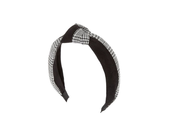 Icing Suede Houndstooth Knotted Headband – Black, $3.99, Icing.com