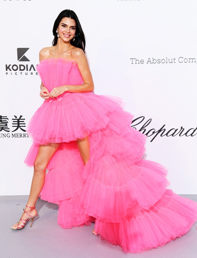 Kendall Jenner In Bright Pink Dress