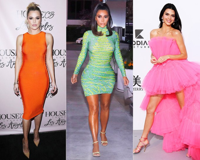 Kardashian & Jenner Sisters In Neon