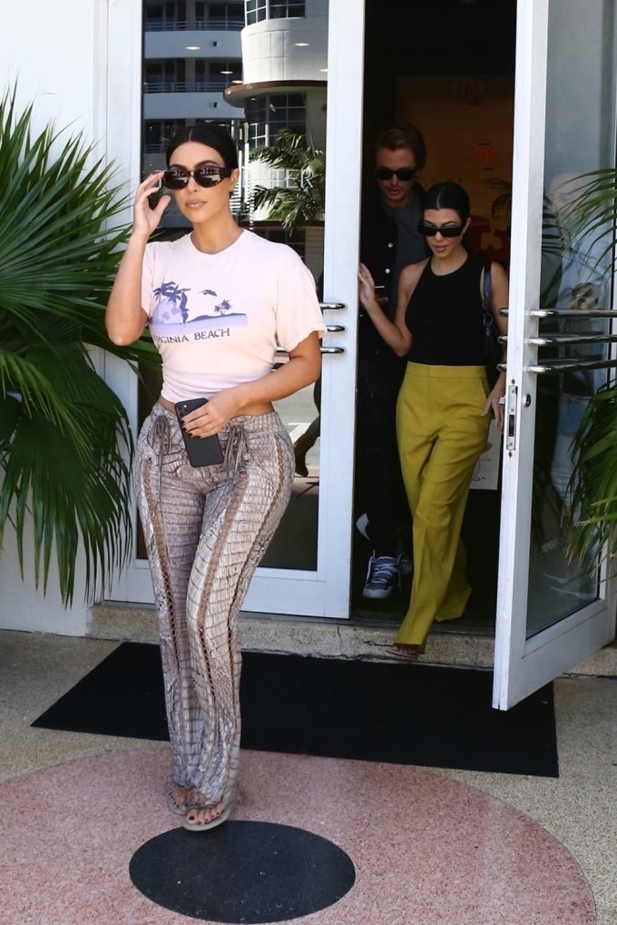 Kim and Kourtney Kardashian join Jonathan Cheban on a shopping trip