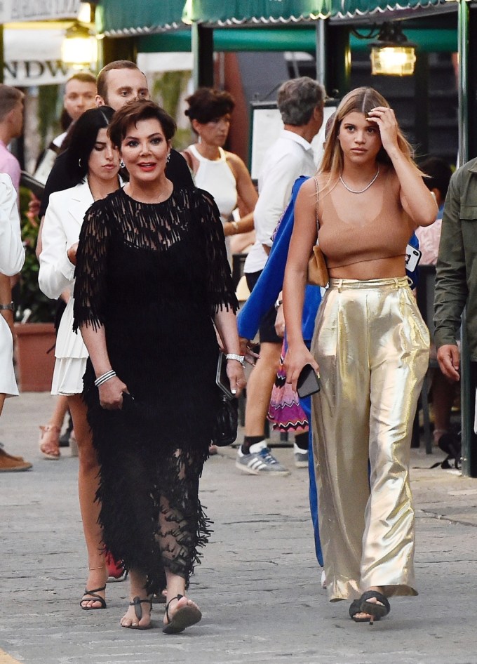 Sofia Richie shopping with Kris Jenner in Portofino