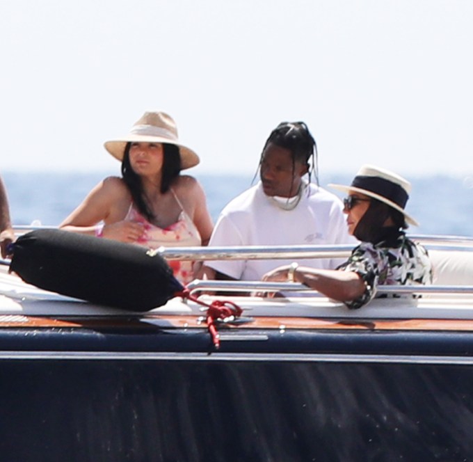 Kylie And Kris Jenner Spotted With Their Partners Off The Island Of Capri