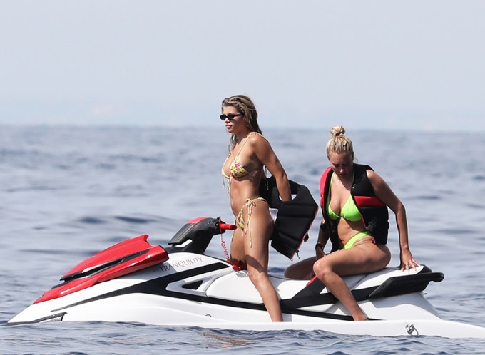 Sofia Ritchie goes jet-skiing in Capri Spotted On Luxury Yacht In Capri