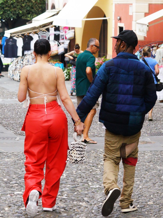 Kylie Jenner & Scott Travis Stroll Portofino, Italy