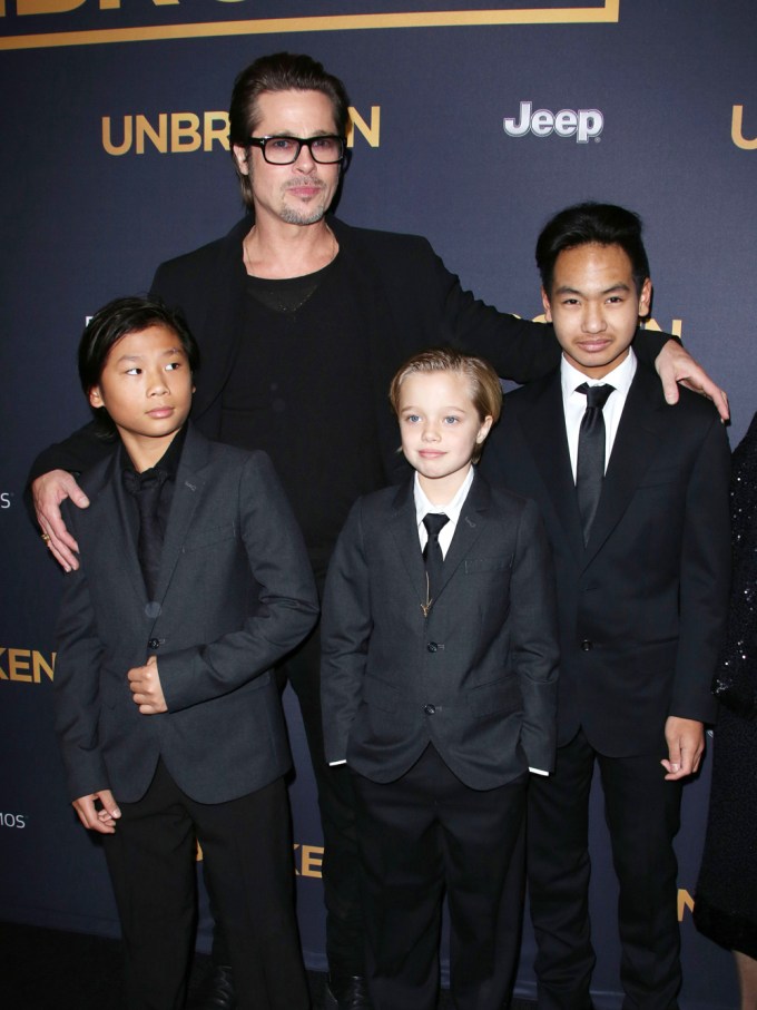 Maddox suits up for the ‘Unbroken’ film premiere