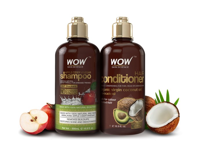 WOW Skin Science Apple Cider Vinegar Shampoo & Hair Conditioner Set, $29.94, Amazon