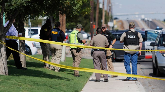 An image after the mass shooting in Odessa, TX