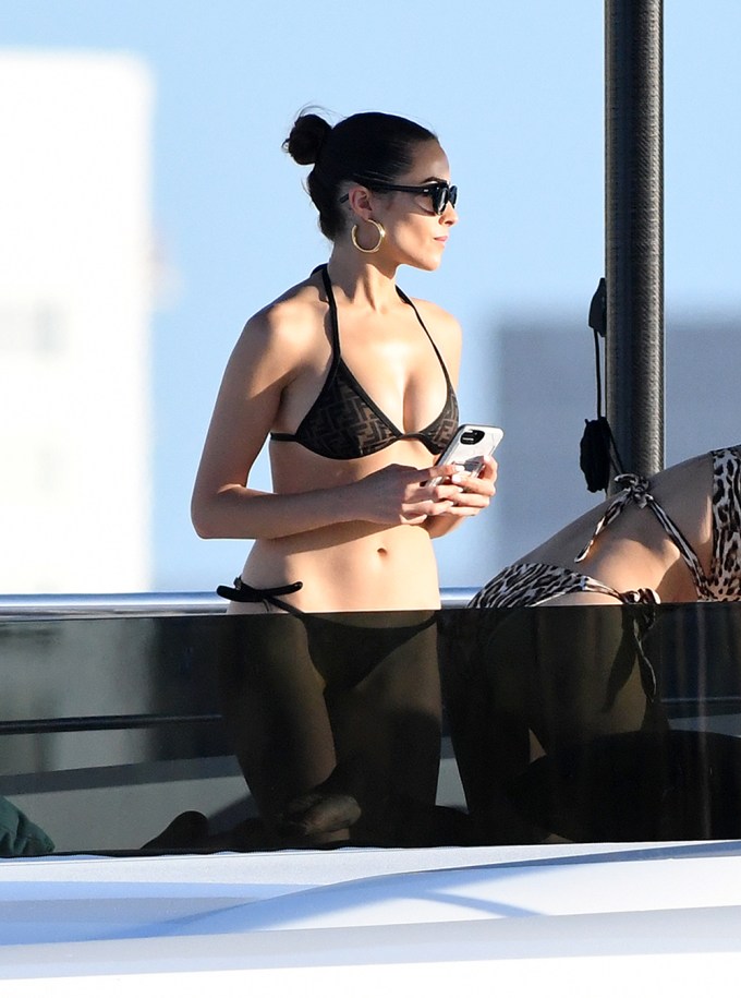 Olivia Culpo In A Black Bikini