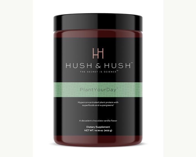 Hush & Hush PlantYourDay Protein Powder, $60, HushandHush.com