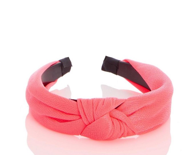 QUIZ Pink Neon Knot Headband, $9, quizclothingus.com