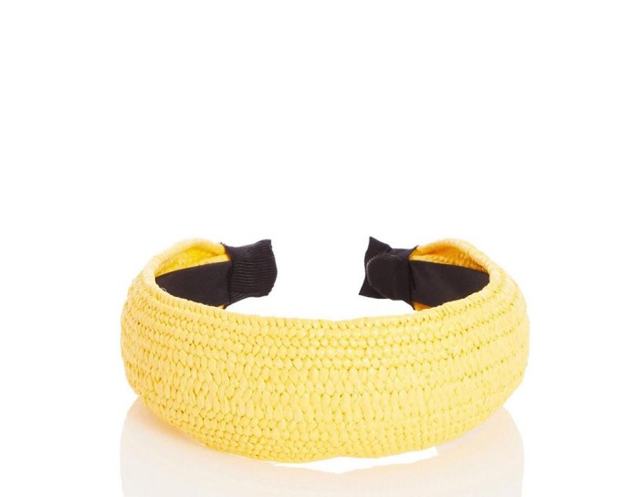 QUIZ Yellow Chunky Straw Headband, $11, quizclothingus.com