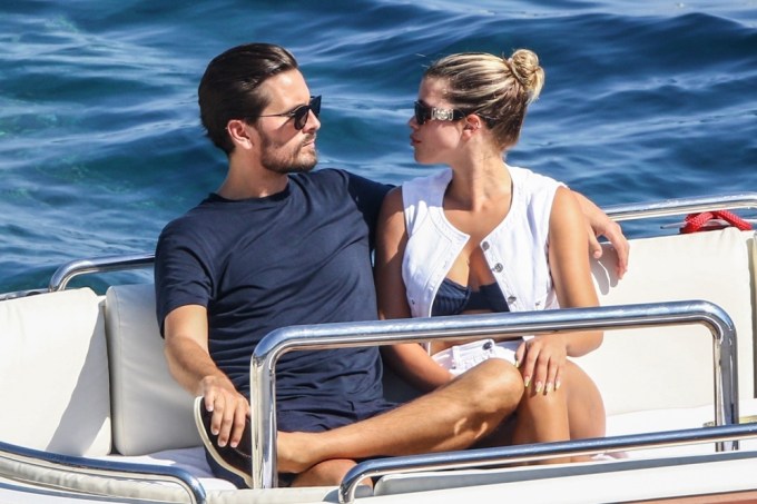 Scott Disick & Sofia Richie On A Boat In Italy