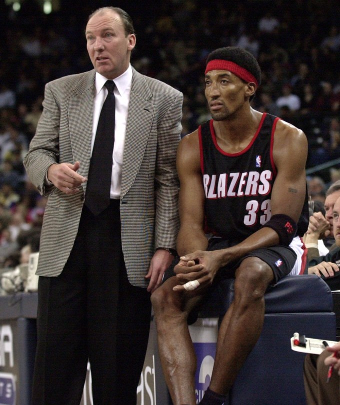 Scottie Pippen and Mike Dunleavy in Oakland