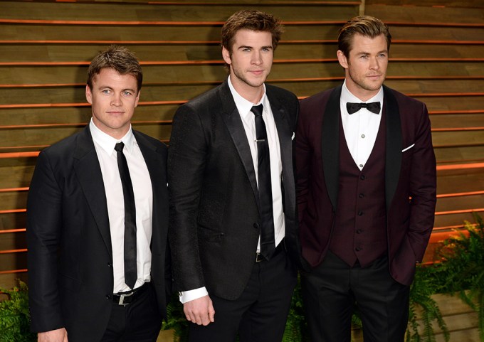 Brothers Luke, Liam & Chris Hemsworth at the 86th Annual Academy Awards in 2014