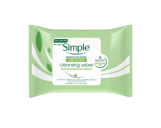 Simple Unscented Cleansing Facial Wipes Kind to Skin, $6.99, Target
