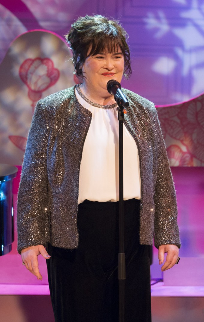Susan Boyle performs on ‘Loose Women’ in the UK