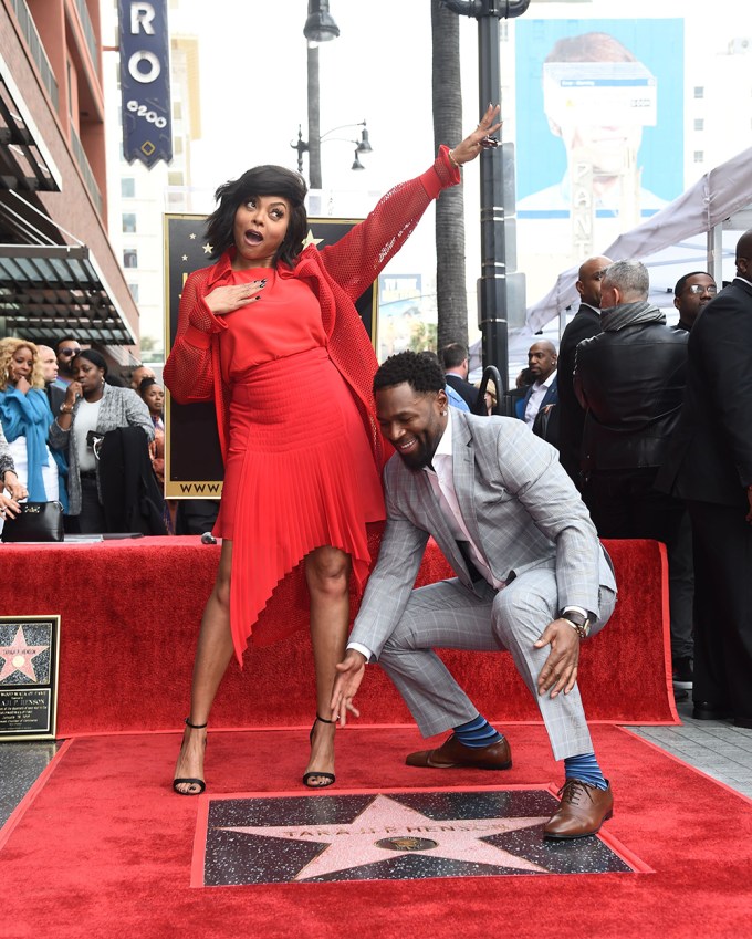 Taraji P. Henson & Kelvin Hayden at her Hollywood Walk of Fame star ceremony in Los Angeles