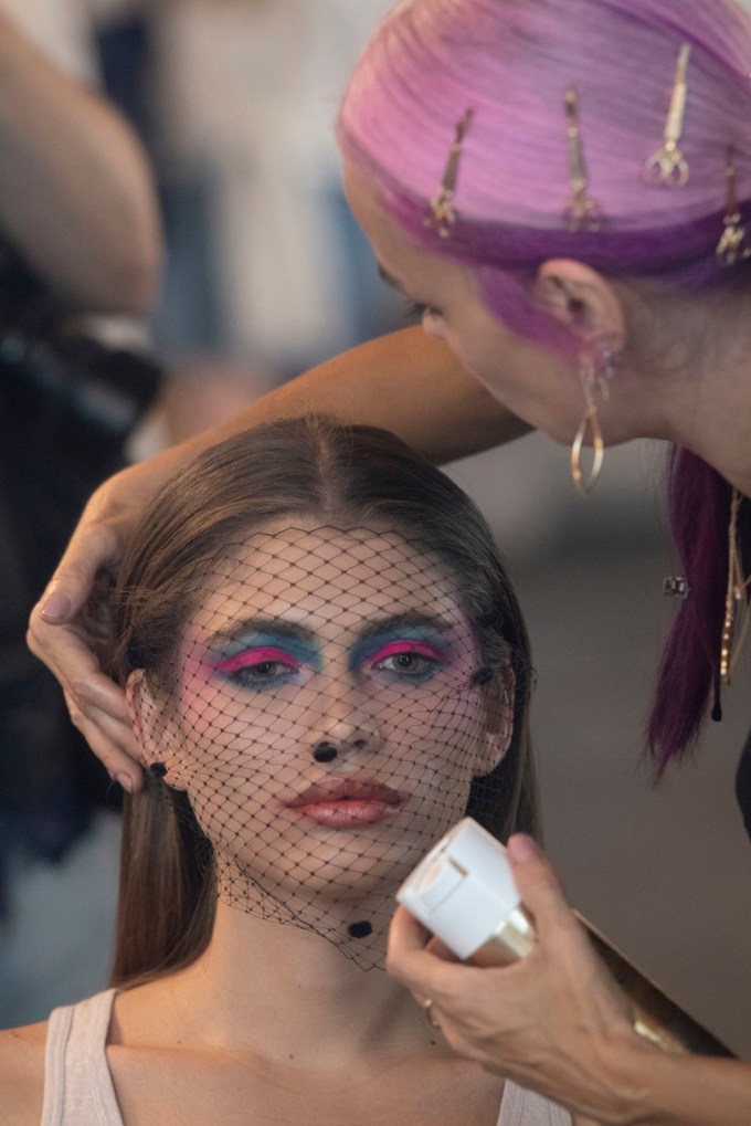 Valentina Sampaio at The 2nd & Skin Co show, Mercedes Benz Fashion Week, Madrid, July 2019