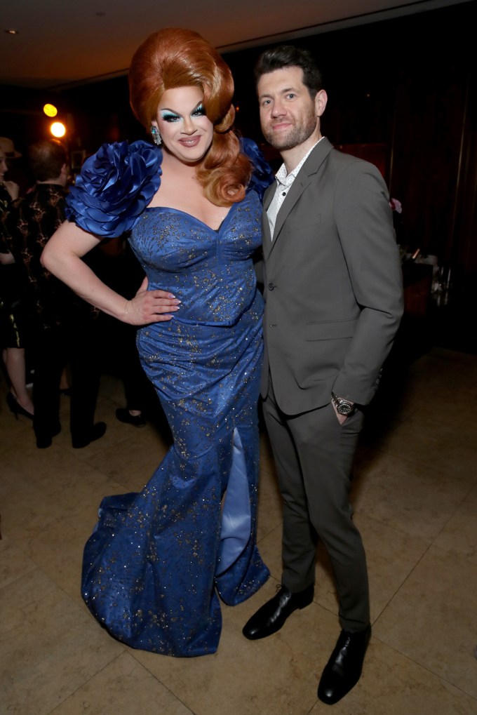 Nina West poses with Billy Eichner