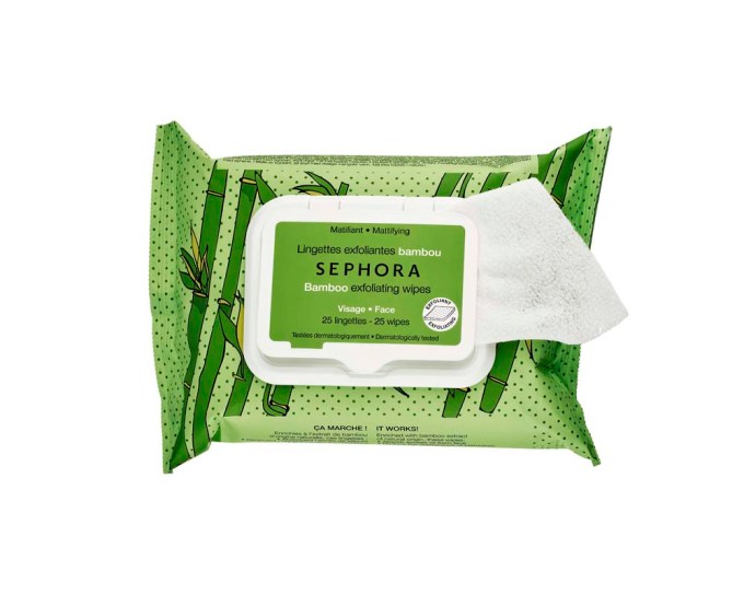 Sephora Collection Bamboo Cleansing & Exfoliating Wipes, $8, Sephora