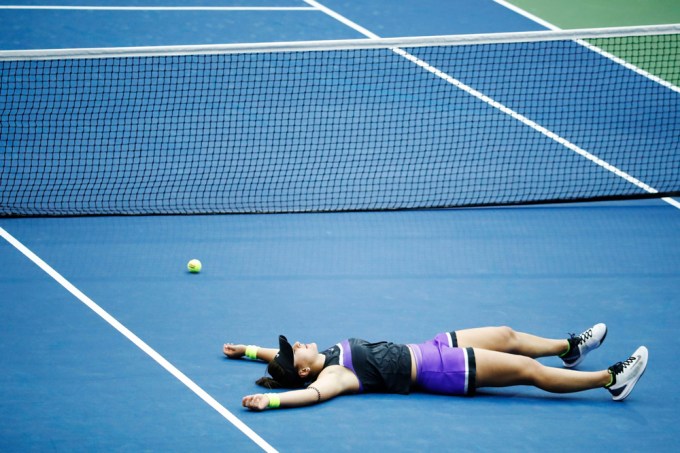 Bianca Andreescu after winning the U.S. open