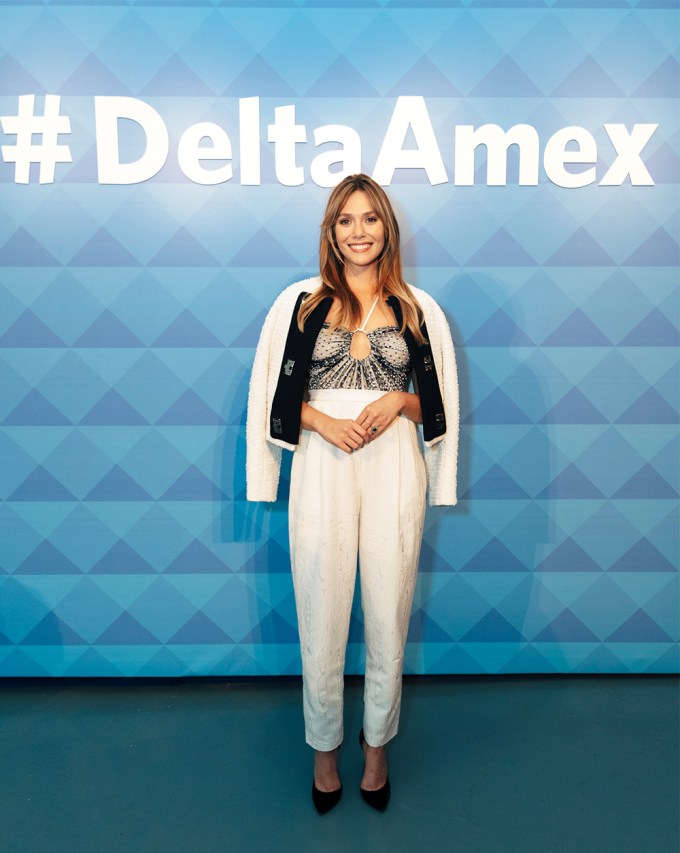 Elizabeth Olsen Hosts DeltaAmex Flight Inspired Event in NYC