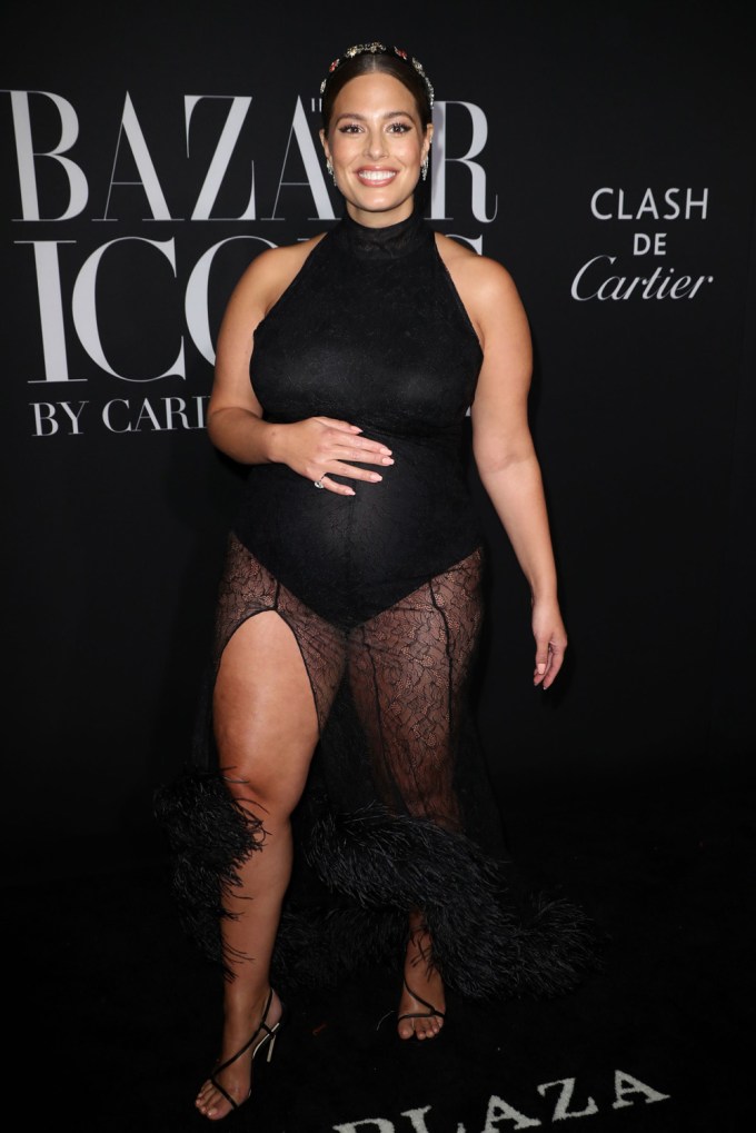 Ashley Graham glows at the at the Harper’s Bazaar ICONS party