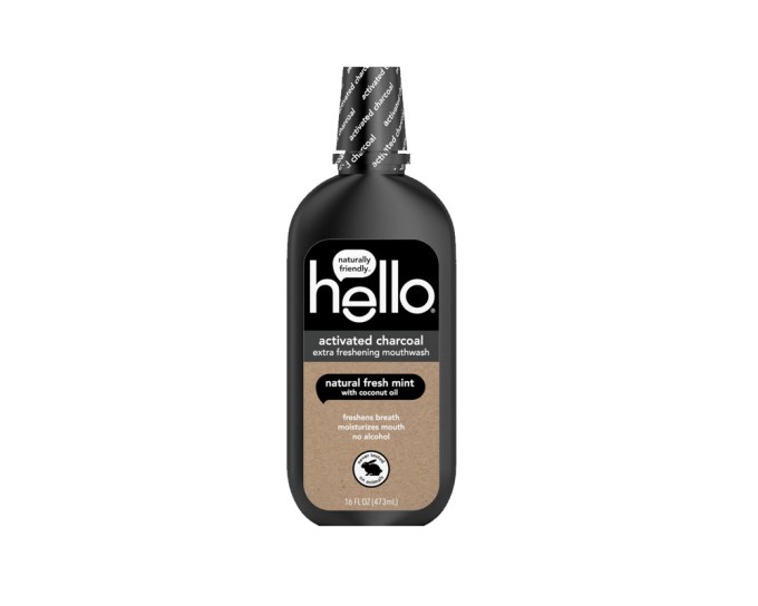 Hello Activated Charcoal Natural Fresh Mint + Coconut Oil Mouthwash, $5.99, Target