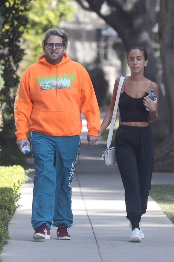 Jonah Hill & Gianna Santos Stroll In Beverly Hills