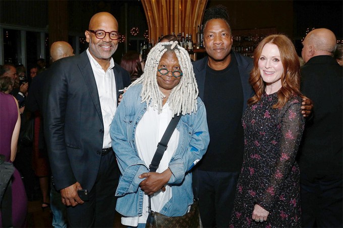 Patrick Harrison, actress Whoopi Goldberg, director Roger Ross Williams and actress Julianne Moore
