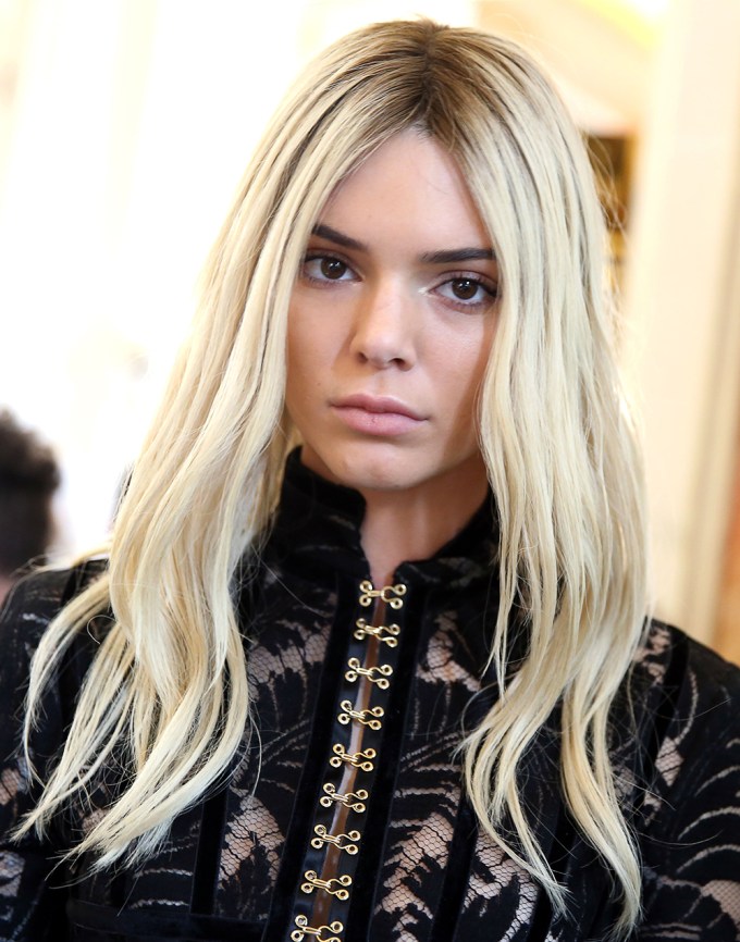 Kendall Jenner with a blonde wig