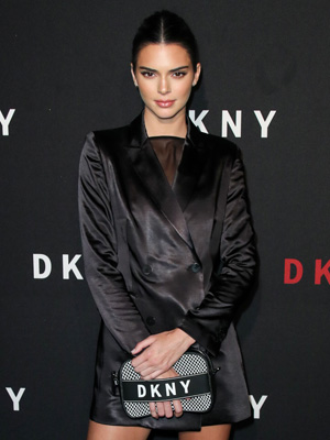 Kendall Jenner Rocks Black Satin Blazer & Knee-High Boots At DKNY Party –  Hollywood Life