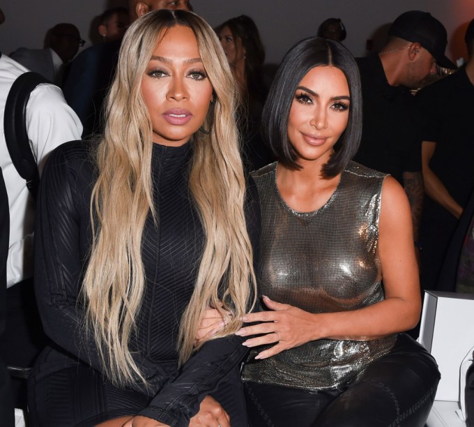 La La La Anthony and Kim Kardashian West at Serena by Serena Williams show,