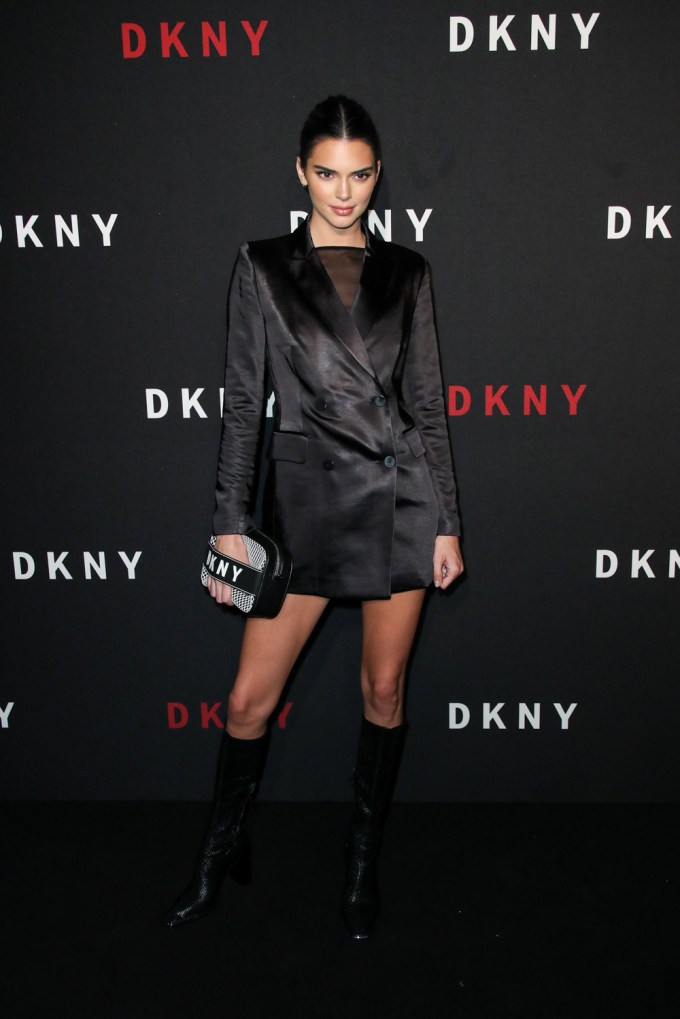 Kendall Jenner In Black Blazer Dress