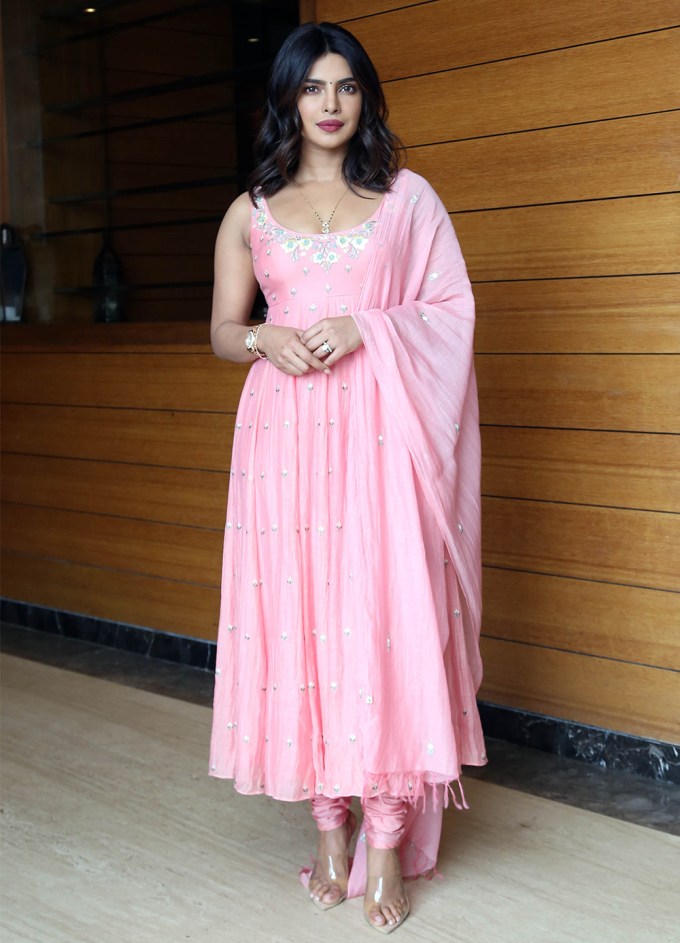 Priyanka Chopra in pink lehenga
