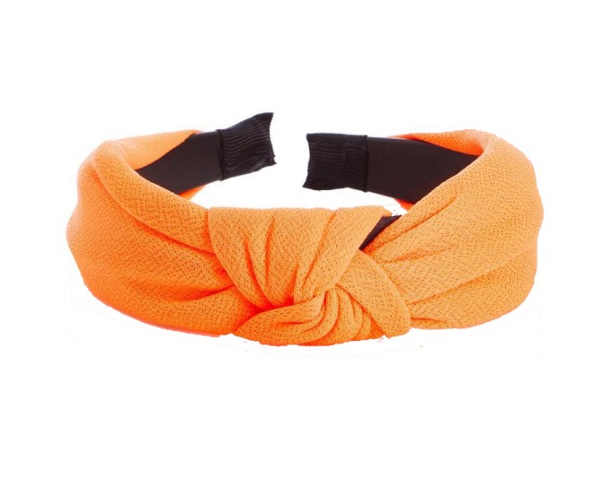 QUIZ Orange Neon Knot Headband, $9, quizclothingus.com