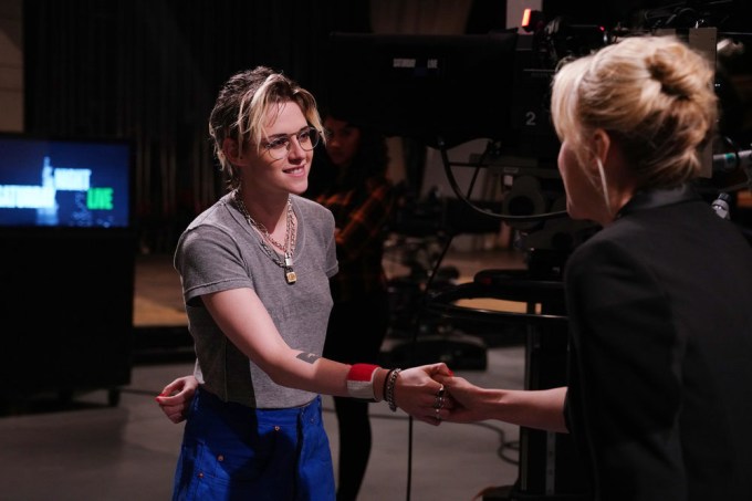 Kristen Stewart appears in a promo for ‘SNL’