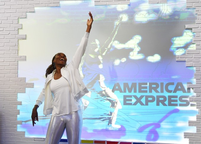Venus Williams visits fans at the US Open American Express Fan Experience